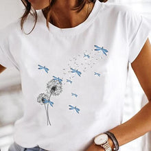 Load image into Gallery viewer, Women Print Clothes Watercolor New Lovely Female Tops Tee Tshirt Fashion Print Cartoon O-neck Ladies Graphic T-Shirt