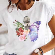 Load image into Gallery viewer, Women Print Clothes Watercolor New Lovely Female Tops Tee Tshirt Fashion Print Cartoon O-neck Ladies Graphic T-Shirt