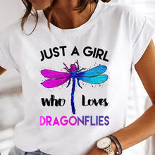 Load image into Gallery viewer, Women Print Clothes Watercolor New Lovely Female Tops Tee Tshirt Fashion Print Cartoon O-neck Ladies Graphic T-Shirt