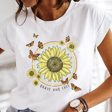 Load image into Gallery viewer, Women Print Clothes Watercolor New Lovely Female Tops Tee Tshirt Fashion Print Cartoon O-neck Ladies Graphic T-Shirt