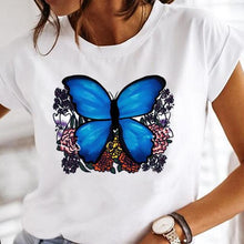 Load image into Gallery viewer, Women Print Clothes Watercolor New Lovely Female Tops Tee Tshirt Fashion Print Cartoon O-neck Ladies Graphic T-Shirt