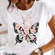 Load image into Gallery viewer, Women Print Clothes Watercolor New Lovely Female Tops Tee Tshirt Fashion Print Cartoon O-neck Ladies Graphic T-Shirt