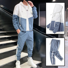 Charger l&#39;image dans la galerie, Dropshipping Patchwork Hip Hop Casual Men&#39;s Sets 2022 Korean Style 2 Piece Sets Clothes Men Streetwear Fitness Male Tracksuit