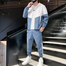 Load image into Gallery viewer, Dropshipping Patchwork Hip Hop Casual Men&#39;s Sets 2022 Korean Style 2 Piece Sets Clothes Men Streetwear Fitness Male Tracksuit