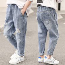 Load image into Gallery viewer, 2022  Kids Boys Jeans Baby Clothes Classic Pants Children Denim Clothing Infant Boy Casual Bowboy Bottoms Trousers  4-12 Years