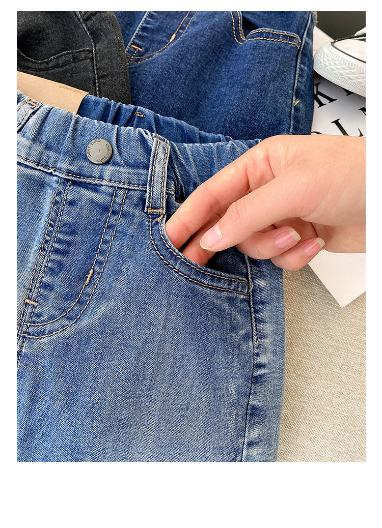Boys jeans 2022 spring new baby all-match foreign style long pants children's casual pants trend P6308