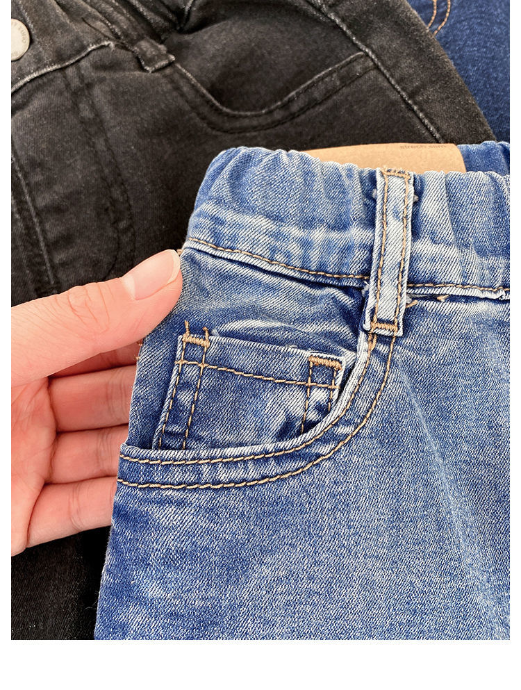 Boys jeans 2022 spring new baby all-match foreign style long pants children's casual pants trend P6308