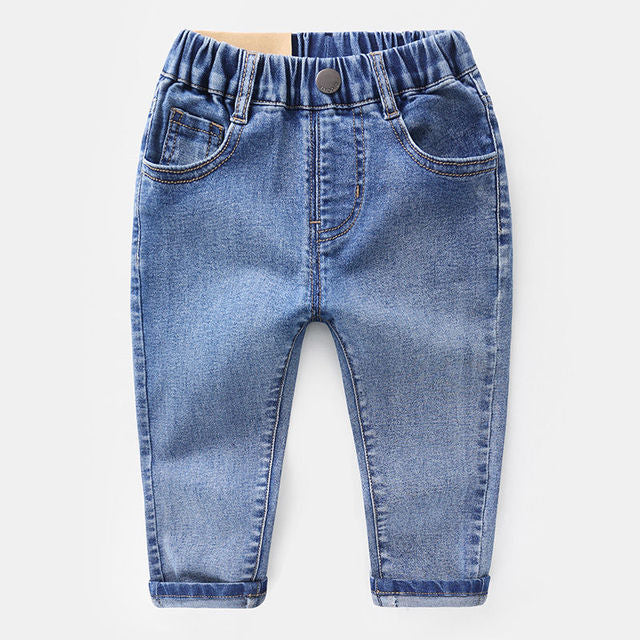 Boys jeans 2022 spring new baby all-match foreign style long pants children's casual pants trend P6308