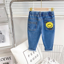 Load image into Gallery viewer, Autumn Spring Baby Boys Jeans Pants Kids Clothes Cotton Casual Children Trousers Denim Boys Clothes 2-6Year Blue and Beige