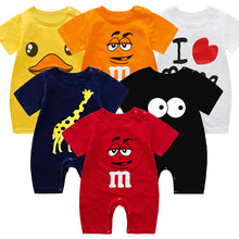 Load image into Gallery viewer, Newborn Baby Clothes Summer Short Sleeve Rompers Infant Boys Girls Cartoon Cotton Jumpsuit Toddler Thin Pajamas One Piece Outfit