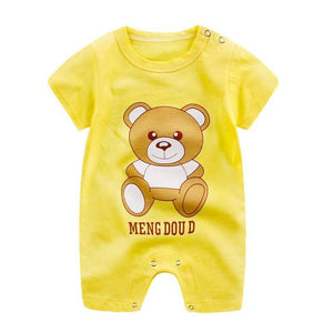 Newborn Baby Clothes Summer Short Sleeve Rompers Infant Boys Girls Cartoon Cotton Jumpsuit Toddler Thin Pajamas One Piece Outfit