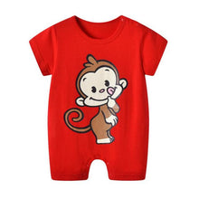 Load image into Gallery viewer, Newborn Baby Clothes Summer Short Sleeve Rompers Infant Boys Girls Cartoon Cotton Jumpsuit Toddler Thin Pajamas One Piece Outfit