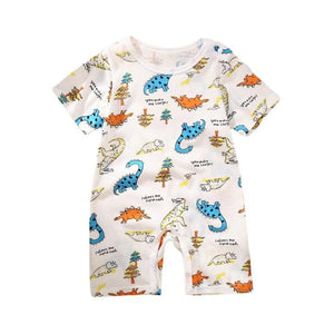 Newborn Baby Clothes Summer Short Sleeve Rompers Infant Boys Girls Cartoon Cotton Jumpsuit Toddler Thin Pajamas One Piece Outfit