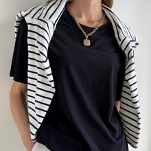 Load image into Gallery viewer, Hirsionsan Basic Cotton T Shirt Women 2022 Summer New Loose Solid Tees 19 Color Casual Loose Tshirt Oversized O Neck Female Tops