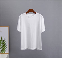 Load image into Gallery viewer, Hirsionsan Basic Cotton T Shirt Women 2022 Summer New Loose Solid Tees 19 Color Casual Loose Tshirt Oversized O Neck Female Tops