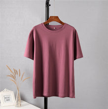 Load image into Gallery viewer, Hirsionsan Basic Cotton T Shirt Women 2022 Summer New Loose Solid Tees 19 Color Casual Loose Tshirt Oversized O Neck Female Tops