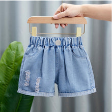 Load image into Gallery viewer, Summer Baby Boys Denim Shorts Fashion Hole Children Jeans South Korea Style Boy Casual Cowboy Shorts Child Toddler Beach Pants