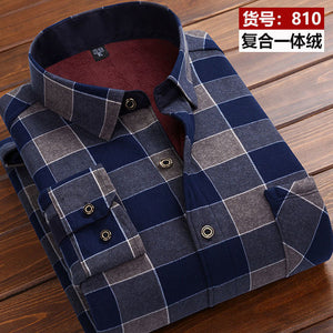 2022 winter Men&#39;s fashion smart casual striped long Sleeve Shirts,autumn men thicken Shirt Slim Fit Shirt Male full size M-4XL