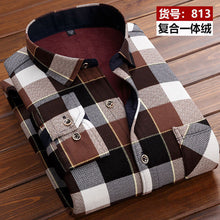 Load image into Gallery viewer, 2022 winter Men&#39;s fashion smart casual striped long Sleeve Shirts,autumn men thicken Shirt Slim Fit Shirt Male full size M-4XL