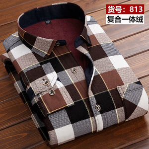 2022 winter Men&#39;s fashion smart casual striped long Sleeve Shirts,autumn men thicken Shirt Slim Fit Shirt Male full size M-4XL