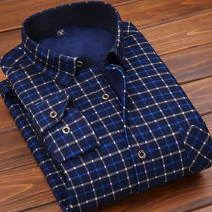 2022 winter Men&#39;s fashion smart casual striped long Sleeve Shirts,autumn men thicken Shirt Slim Fit Shirt Male full size M-4XL