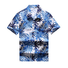 Load image into Gallery viewer, 26 Colors Summer Fashion Mens Hawaiian Shirts Short Sleeve Button Coconut Tree Print Casual Beach Aloha Shirt Plus Size 5XL