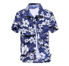 Load image into Gallery viewer, 26 Colors Summer Fashion Mens Hawaiian Shirts Short Sleeve Button Coconut Tree Print Casual Beach Aloha Shirt Plus Size 5XL