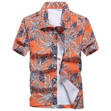 Load image into Gallery viewer, 26 Colors Summer Fashion Mens Hawaiian Shirts Short Sleeve Button Coconut Tree Print Casual Beach Aloha Shirt Plus Size 5XL