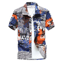 Load image into Gallery viewer, 26 Colors Summer Fashion Mens Hawaiian Shirts Short Sleeve Button Coconut Tree Print Casual Beach Aloha Shirt Plus Size 5XL