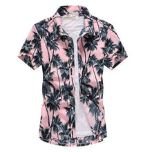 Load image into Gallery viewer, 26 Colors Summer Fashion Mens Hawaiian Shirts Short Sleeve Button Coconut Tree Print Casual Beach Aloha Shirt Plus Size 5XL