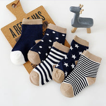 Load image into Gallery viewer, 5Pairs Baby Socks Newborn Baby Boy Socks 0-1-3-7Y Kids Pure Cotton Animal Design Fadeless Soft Children&#39;s Socks for Girls