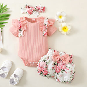 0-24M Newborn Infant Baby Girls Ruffle T-Shirt Romper Tops Leggings Pant Outfits Clothes Set Long Sleeve Fall Winter Clothing