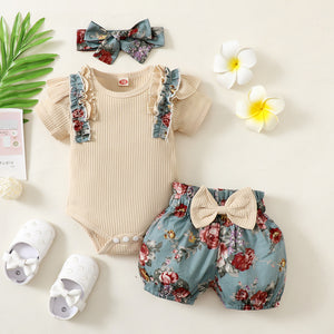 0-24M Newborn Infant Baby Girls Ruffle T-Shirt Romper Tops Leggings Pant Outfits Clothes Set Long Sleeve Fall Winter Clothing