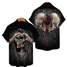 Load image into Gallery viewer, Men&#39;s Hawaiian Shirt Loose Top 5xl 3d Skull Print Shirts For Men 2022 Fashion Shirt Men Women Tee Breathable Summer Short Sleeve