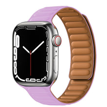 Load image into Gallery viewer, Leather Link For Apple watch band 44mm 40mm 41mm 45mm 42mm 38mm original Magnetic Loop bracelet iWatch series 3 5 4 SE 6 7 strap