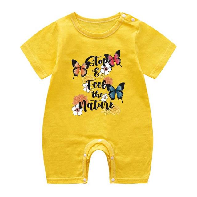 Newborn Baby Clothes Summer Short Sleeve Rompers Infant Boys Girls Cartoon Cotton Jumpsuit Toddler Thin Pajamas One Piece Outfit