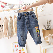 Charger l&#39;image dans la galerie, IENENS 2-7Y Fashion Boys Casual Jeans Trousers Baby Toddler Boy&#39;s Denim Pants Kids Children Slim Long Pants Bottoms Clothing