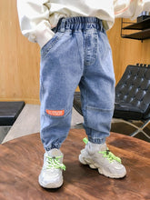 Load image into Gallery viewer, Autumn Spring Baby Boys Jeans Pants Kids Clothes Cotton Casual Children Trousers Denim Boys Clothes 2-6Year Blue and Beige