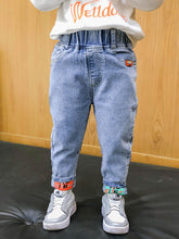 Load image into Gallery viewer, Autumn Spring Baby Boys Jeans Pants Kids Clothes Cotton Casual Children Trousers Denim Boys Clothes 2-6Year Blue and Beige