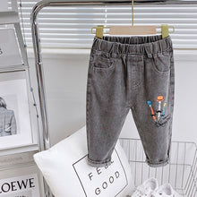 Load image into Gallery viewer, Autumn Spring Baby Boys Jeans Pants Kids Clothes Cotton Casual Children Trousers Denim Boys Clothes 2-6Year Blue and Beige
