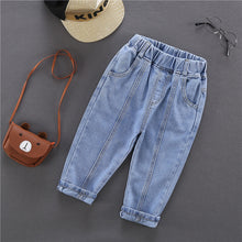 Load image into Gallery viewer, Autumn Spring Baby Boys Jeans Pants Kids Clothes Cotton Casual Children Trousers Denim Boys Clothes 2-6Year Blue and Beige