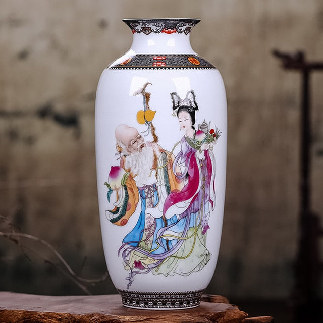 Ceramic Vase Vintage Chinese Style Animal Vase Fine Smooth Surface Home Decoration Furnishing Articles