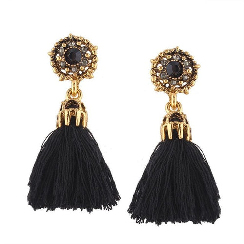 Clear line tassel tassel lady Earrings Vintage Women Boho Bohemian Earrings Long Tassel Fringe Dangle Earrings Fashion #30