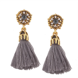 Clear line tassel tassel lady Earrings Vintage Women Boho Bohemian Earrings Long Tassel Fringe Dangle Earrings Fashion #30