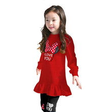 Load image into Gallery viewer, Girls Clothes Sets Spring autumn  Costume kids Clothing suit Two pieces Minnie Long Sleeve dress toddler Children clothing