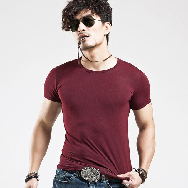 V Neck Shirts Men ajstarboutique Clothing 10 colors V neck Men's T Shirt Men Fashion Tshirts Fitness Casual For Male T-shirt S-5XL Free Shipping online shopping