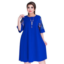 Charger l&#39;image dans la galerie, Women Summer Princess Short Lace Sleeve Dress Elegance Loose OL Dresses 5XL 6XL Large Plus Size Clothing Party Vestidos