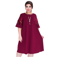 Charger l&#39;image dans la galerie, Women Summer Princess Short Lace Sleeve Dress Elegance Loose OL Dresses 5XL 6XL Large Plus Size Clothing Party Vestidos