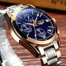 Load image into Gallery viewer, Watch men  Brand Luxury Fashion Quartz Sport Watches Men Full Steel Military Clock Waterproof Gold men&#39;s Watch Relogio Masculino