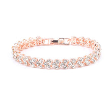 Charger l&#39;image dans la galerie, Exquisite Luxury Roman Crystal Bracelet For Women Wedding Gift Korean Rose Gold Silver Chain Bracelets Bangles Jewelry